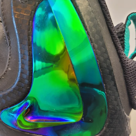 Nike Lil Penny  Black and Green High-Top Sneakers with Color-Shifting Accents - Picture 11 of 13